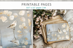 bird junk journal paper, creative pages Product Image 7