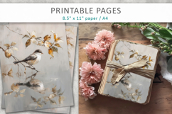 bird digital paper, art journal pages Product Image 3