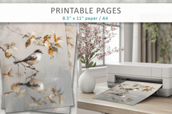 bird digital paper, art journal pages Product Image 4