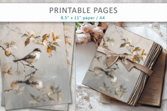 bird digital paper, art journal pages Product Image 5