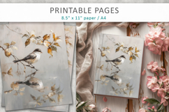 bird digital paper, art journal pages Product Image 8
