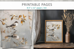 bird digital paper, art journal pages Product Image 9