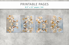 bird digital craft paper, junk journal kit Product Image 2