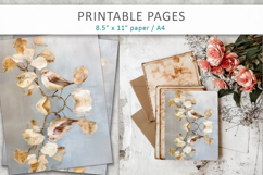 bird digital craft paper, junk journal kit Product Image 8