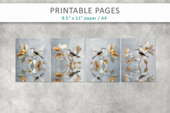 bird digital craft paper, printable background Product Image 2