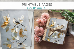 bird digital craft paper, printable background Product Image 4