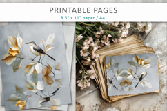 bird digital craft paper, printable background Product Image 1