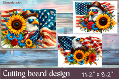 Flowers and bird Cutting Board Design. American Board Product Image 1