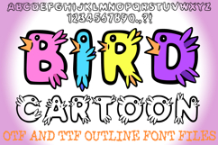 Bird Cartoon Alphabet Lettering ABC Text Font Handwriting OTF by Squeeb Creative