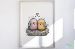 Bird Couple Sublimation Clipart Product Image 5