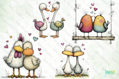Bird Couple Sublimation Clipart Product Image 1