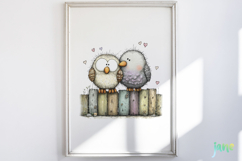 Bird Couple Sublimation Clipart Product Image 5