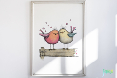 Bird Couple Sublimation Clipart Product Image 2