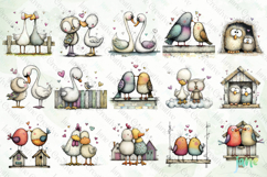 Bird Couple Clipart Bundle Product Image 8