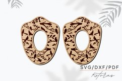 Birds Engraved Earrings Digital Download Product Image 1