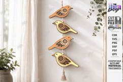 Layered Hanging Ornaments Laser Cut Bundle | Wall Decor SVG Product Image 5