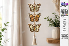 Layered Hanging Ornaments Laser Cut Bundle | Wall Decor SVG Product Image 8