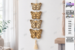 Layered Hanging Ornaments Laser Cut Bundle | Wall Decor SVG Product Image 9