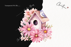 Pink Flower Bird House | Spring PNG Product Image 2