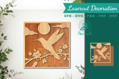 Bird Lasercut Wall Decor SVG Product Image 1
