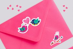 Stickers cartoon character birds in love Product Image 2