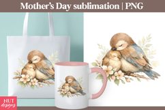 Mothers Day clipart Mama Bird Hug Clipart Mothers Day tshirt Product Image 1