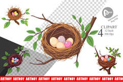 Spring Nest Clipart Product Image 1
