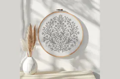 Wildflower Bird Hand Embroidery Pattern PDF, Botanical Flora Product Image 2