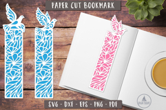 Bird Paper Cut Bookmark SVG Layered design