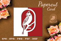 Bird Papercut Card SVG Product Image 1
