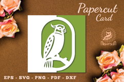 Bird Papercut Card SVG Product Image 1