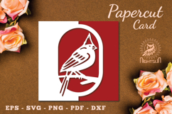 Bird Papercut Card SVG Product Image 1