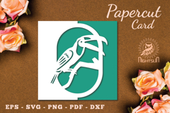 Bird Papercut Card SVG Product Image 1