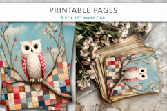 patchwork bird printable art pages Product Image 4
