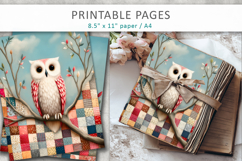 patchwork bird printable art pages Product Image 5