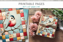 colorful bird junk journal papers Product Image 4