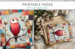 creative bird artwork digital papers Product Image 7
