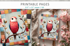 creative bird artwork digital papers Product Image 1