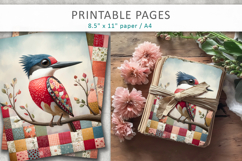 cute patchwork birds for kids art Product Image 3