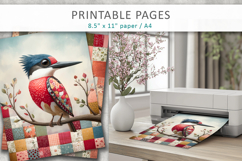 cute patchwork birds for kids art Product Image 4