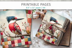cute patchwork birds for kids art Product Image 5