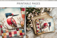 cute patchwork birds for kids art Product Image 6