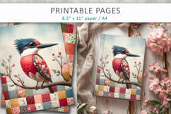 cute patchwork birds for kids art Product Image 8