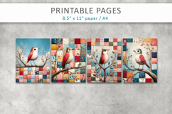 printable bird poster vintage style Product Image 2