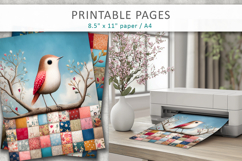 printable bird poster vintage style Product Image 5