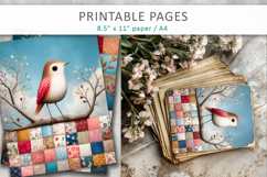 printable bird poster vintage style Product Image 7