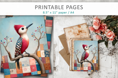 bird illustration, craft paper Product Image 7