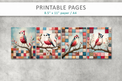 bird illustration, printable pages Product Image 2
