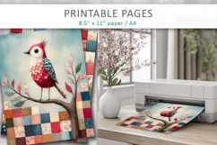 bird illustration, printable pages Product Image 5
