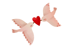 Peace Dove Clipart Set, Anti War PNG Bundle, Love Hearts Product Image 5